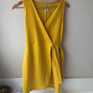 Yellow wrap dress (Madewell)